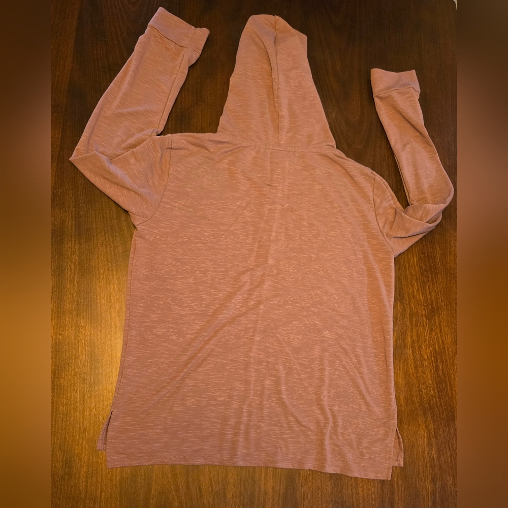 PINK‎ Victoria Secret Pullover Hoodie 1/4 Zip Long Sleeve Pink Dusty Rose Size M - Picture 4 of 9